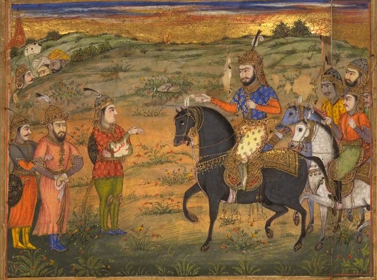  5. Valerian bị hạ nhục. Các ghi chép cho rằng ông bị dùng làm bệ chân cho vua Shapur mỗi khi lên ngựa và cuối cùng bị giết hại tàn bạo, xác bị nhồi rơm làm chiến lợi phẩm. Ảnh: Pinterest.