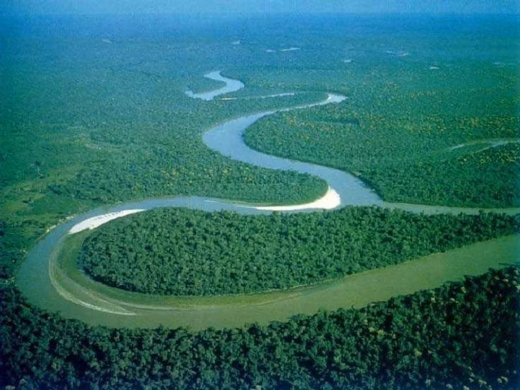  1. Có lưu vực rộng nhất thế giới. Lưu vực sông Amazon bao phủ khoảng 7 triệu km², chiếm gần 40% diện tích Nam Mỹ, trở thành hệ thống sông lớn nhất thế giới theo diện tích. Ảnh: Pinterest.