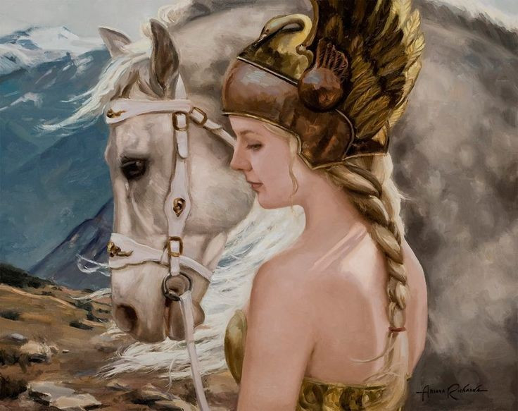  Thường xuất hiện dưới hình ảnh phụ nữ đẹp. Các bản saga miêu tả họ có mái tóc vàng, khoác áo giáp sáng loáng, cưỡi ngựa và mang vũ khí rực lửa. Ảnh: Pinterest.