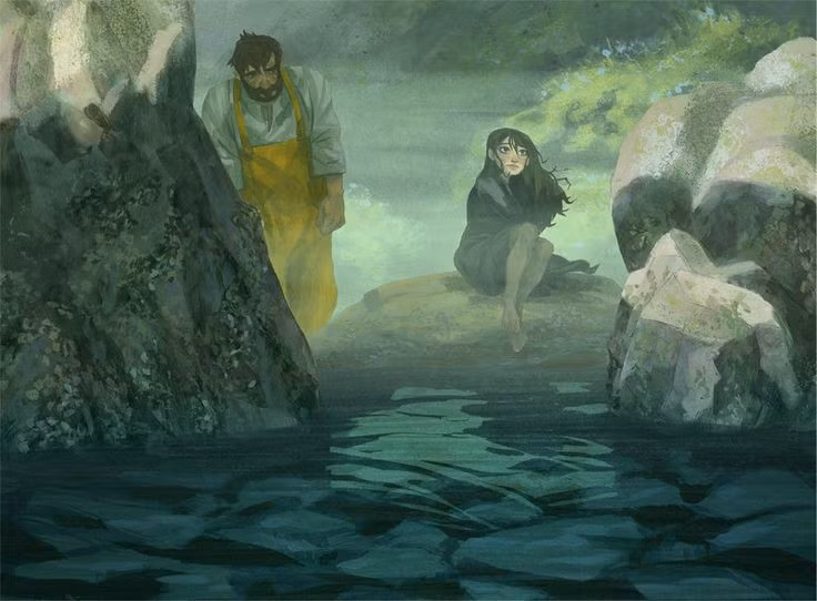  Ảnh hưởng trong nghệ thuật. Hình tượng Selkie đã truyền cảm hứng cho nhiều tác phẩm văn học, phim ảnh và âm nhạc, phản ánh sự lãng mạn pha lẫn bi kịch. Ảnh: Pinterest.