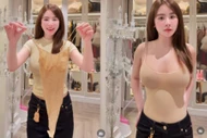 Phương Bora diện bodysuit màu nude 'nhỏ bằng bàn tay' khoe trọn đường cong