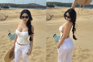 'Cô bé bán quần áo' hot nhất Sài thành khoe dáng nóng bỏng trên đồi cát