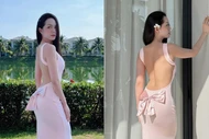 Nữ tiếp viên hàng không Thiện Mỹ khoe lưng trần nuột nà trong loạt ảnh mới