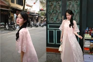 Danh tính gái xinh diện áo dài trên phố khiến người qua đường ngoái nhìn