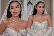 Cô dâu Tiên Nguyễn trang điểm mắt khói sắc sảo, nhan sắc 'đỉnh chóp'