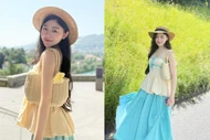 Con gái Quyền Linh hóa “nàng thơ mùa hè” ngọt ngào ở Thụy Sĩ