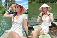 Nàng WAGs Việt khoe sắc ngọt ngào giữa non nước Ninh Bình