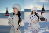 Hot girl xứ Hàn thả dáng giữa trời tuyết, netien cứ ngỡ AI