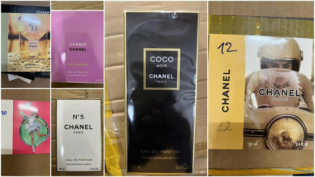 Nước hoa giả các thương hiệu nổi tiếng. Ảnh: Công an cung cấp nuoc-hoa-1.png