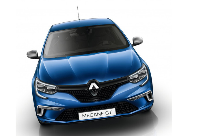 Những điểm nổi bật của Renault Megane thế hệ thứ 4 mang kiểu dáng thiết kế mạnh mẽ, cản trước/sau mở rộng, lưới tản nhiệt dạng lưới bắt mắt màu đen bóng, logo đặc trưng.