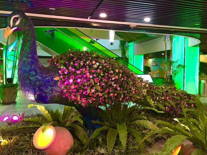 Vườn Thần Thoại Hồng Hạc, khu vườn hiện hữu ngay mặt tiền của The Garden Mall (thuộc đường Hồng Bàng) và cũng là sự kiện đặc biệt để đánh dấu sự ra đời của The Garden Mall. Ảnh: FB The Garden Mall.