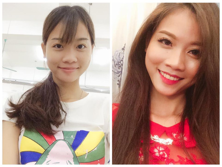 Make up xong cô bạn này trở nên xinh đẹp, quyến rũ gấp vạn lần.