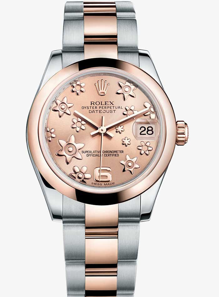 Rolex Datejust là chiếc đồng hồ được thiết kế đặc biệt dành cho phụ nữ và được làm từ vàng trắng nguyên chất 18 carat. Toàn bộ số trên bề mặt được làm từ kim cương. Giá của nó là 109.350 USD.
