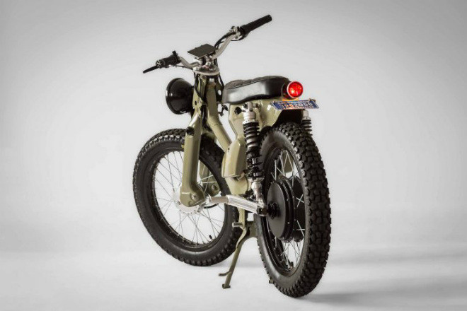 Khung xe được lấy từ khung của Honda Super Cub.