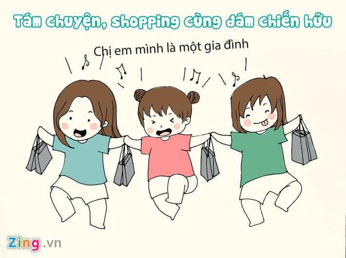 Còn gì tuyệt vời hơn khi bên bạn luôn có những "chiến hữu" đi chơi và tám chuyện cùng. "Chỉ có phụ nữ mới mang lại hạnh phúc cho nhau" là điều không cần chứng minh thêm nữa.