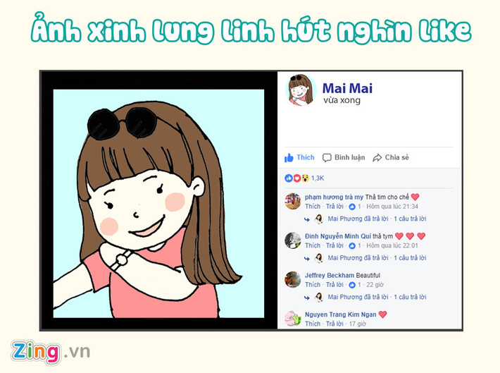 Niềm vui đơn giản của con gái đôi khi chỉ là có bức ảnh nghìn like (thích) và nhận được những lời khen xinh đẹp.