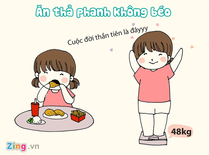 Sợ béo luôn là nỗi ám ảnh kinh hoàng của các cô gái. Nếu có "khả năng" ăn mãi không béo, bạn sẽ bị rất nhiều người "gato" đấy nhé!