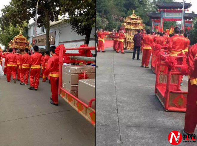 Cô dâu Shen Jiani được rước bằng xe Rolls Royce đắt tiền. Đám cưới còn quy tụ một loạt các món quà cưới xa xỉ và xe hơi sang trọng. Thậm chí, trong một vài bức ảnh lan truyền trên mạng xã hội, người ta còn thấy trực thăng cũng xuất hiện trong đám cưới.