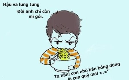 Hậu valentine chỉ còn mì gói.