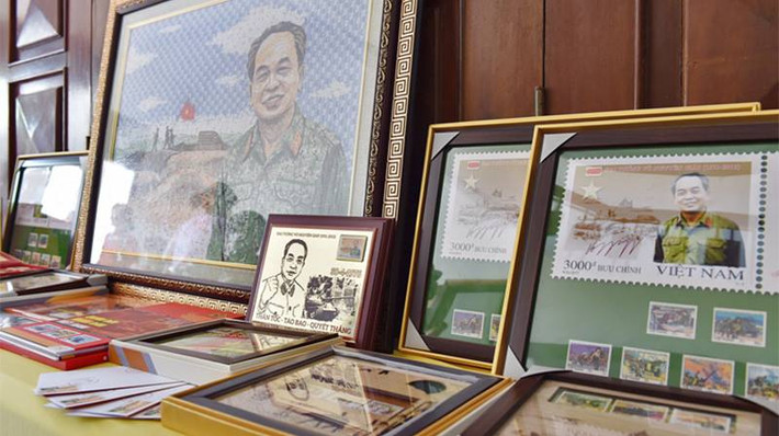 Cũng trong buổi lễ sáng nay, nhiều tranh tem Đại tướng Võ Nguyên Giáp (1911-2013) được phát hành. Ảnh: VGP/Nhật Bắc.