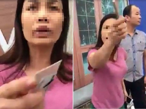 Liên quan đến vụ việc người phụ nữ mạo danh nhà báo chửi bới, đe dọa CSGT, chiều 28/5, cơ quan công an đã xác định chị Nguyễn Thị N. (SN 1976, Ba Đình, Hà Nội) là người phụ nữ lăng mạ CSGT trên phố Hà Nội. Sau khi làm việc tại cơ quan CSĐT, chị Nguyệt nhận thức được hành động của mình là sai và đã công khai xin lỗi các cán bộ chiến sỹ làm nhiệm vụ ngày hôm đó. Ảnh cắt từ clip.