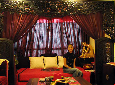 Khu vực thiền trong nhà.