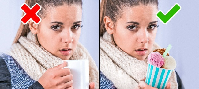 12. Bạn có thể ăn kem ngay cả khi bạn bị ốm: Nhiều người không bao giờ ăn kem khi bị ốm. Tuy nhiên, kem cũng không làm cho bệnh tật của bạn tồi tệ hơn. Đôi khi, kem cũng có thể cung cấp cho bạn lượng calo cần thiết nếu bạn không đói khi bạn bị bệnh. Ảnh: Depositphotos.