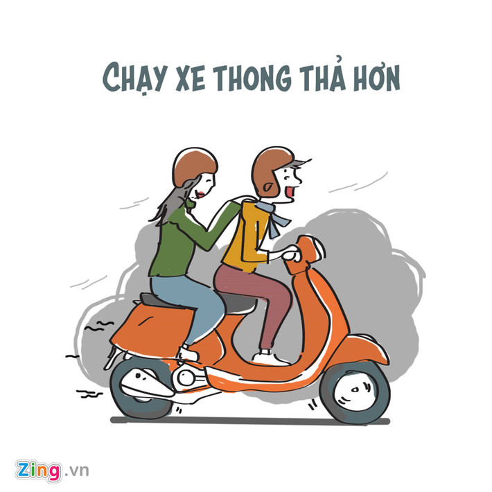 Thay vì phóng xe khẩn trương giữa cái nóng 30 độ C như trước đó, mọi người bắt đầu chạy xe thong thả hơn khi trời lạnh.