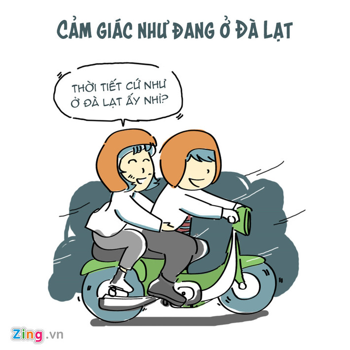 Vào những ngày này, khi gặp bất cứ ai, câu cửa miệng sẽ là: "Sài Gòn giống Đà Lạt quá". Cái lạnh 20 độ C không làm mọi người khó chịu, thay vào đó là cảm giác nôn nao, háo hức chờ đợi dịp lễ, Tết cuối năm.