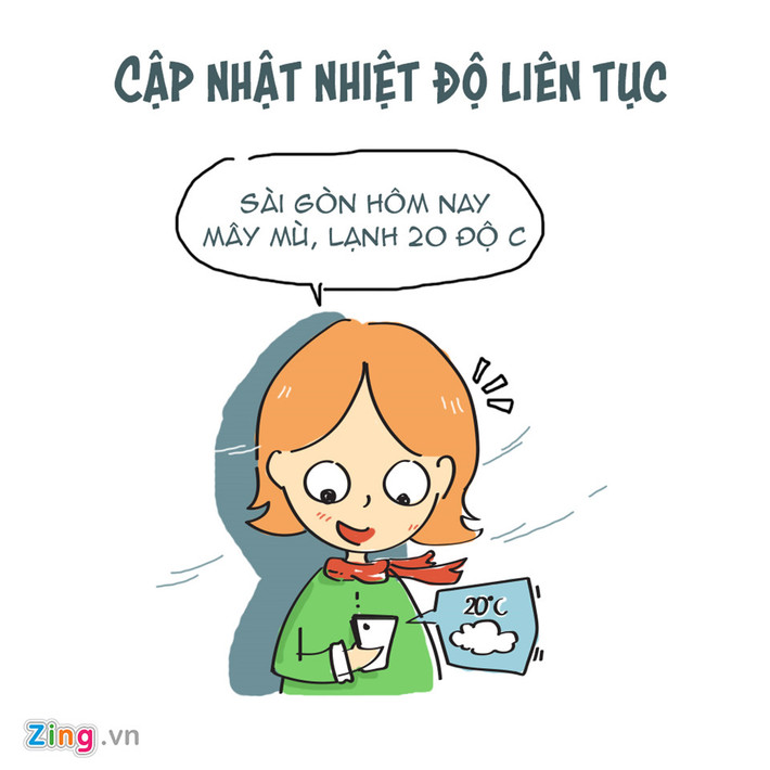 Thao tác đầu tiên khi thức dậy của người sống ở Sài Gòn vào lúc này đó là mở điện thoại xem thời tiết. Sẽ hụt hẫng đôi chút nếu hôm nay nhiệt độ lại bắt đầu ấm lên.