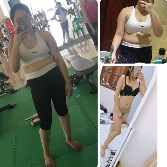 Cô gái trẻ trong bức hình là Nguyễn Huyền Anh (21 tuổi, Lạng Sơn). Ngày phát hiện chồng “say nắng” cô giáo phòng gym cũng chính là ngày cô chấm dứt mối tình 6 năm, trong đó 4 năm yêu và 2 năm cưới của mình. Đặc biệt hơn, đó cũng chính là thời điểm cô quyết định phải “ lột xác” nhan sắc bằng cách giảm cân.
