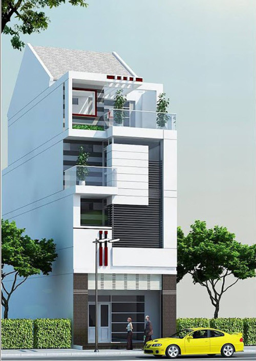 Ngôi nhà mang phong cách hiện đại, đẹp mắt nhưng vẫn đảm bảo độ thoáng đãng. Ảnh: Xaydungthanhnien.
