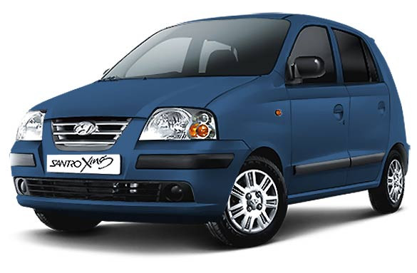 Hyundai ra mắt mẫu ô tô giá rẻ Santro Xing tại thị trường Ấn Độ năm 2009 với giá hơn 5.000 USD (tương đương 110 triệu đồng). Ảnh: Ecardlr.