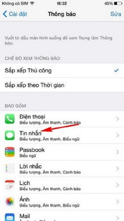 Muốn ẩn nội dung tin nhắn văn bản trên iPhone bạn chỉ cần vào Cài đặt > Thông báo > Tin nhắn > sau đó tắt Hiện bản xem trước. Ảnh: 9mobi.
