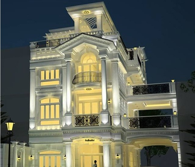Dựa theo kiến trúc biệt thự cổ điển Pháp những gia chủ đã loại bỏ các chi tiết cầu kỳ nhằng mang lại không gian thanh thoát, hài hòa. Ảnh: Thietkenhadepmoi.