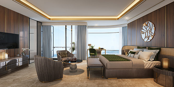 Mang nét đẹp cổ điển của Á Đông nhưng không kém phần sang trọng, mỗi căn condotel tại Cocobay Towers cho chủ nhân nhiều trải nghiệm thú vị. Ảnh: Tuổi trẻ.