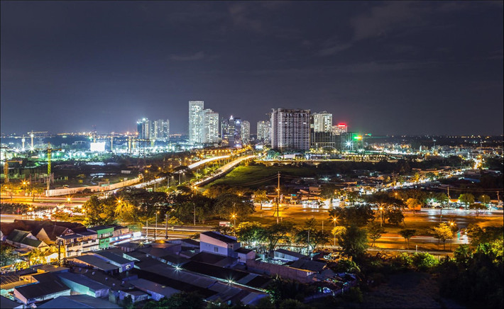 Khung cảnh huyện Nhà Bè nằm ở ngoại thành phía đông nam thành phố. Nơi đây cũng đang được hiện đại hóa và đổi thay từng ngày, hòa vào nhịp tăng trưởng chung của cả TP.HCM. Ảnh: Nguyễn Văn Thảnh.