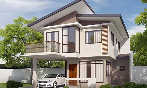 Với các hình khối được bố trí khéo léo, ngôi nhà phố mái chéo như được thổi một làn gió lạ, hiện đại và trẻ trung. Ảnh: Thanglongarc.