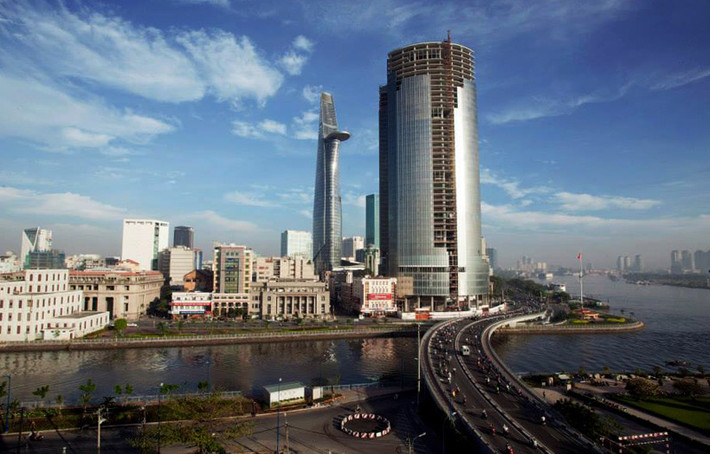 Tài sản thu giữ chính là tòa nhà cao thứ 3 TP HCM - Saigon One Tower (tên cũ Sài Gòn M&C Tower), tại số 34 Tôn Đức Thắng, quận 1. Ảnh: Vietnamnet.