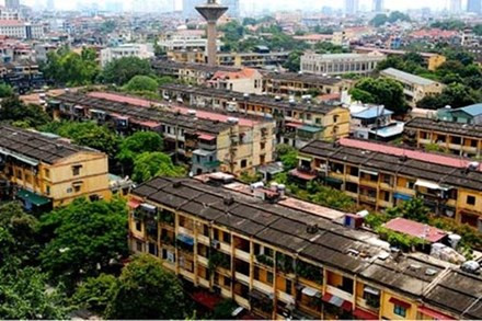 5. Khu tập thể Vĩnh Hồ Khu tập thể Vĩnh Hồ (quận Đống Đa, Hà nội) đã được thành phố giao cho Tập đoàn Tung Shing lập quy hoạch chi tiết 1/500 để cải tạo các khu chung cư cũ này. Ảnh: hanoiwiki.com.
