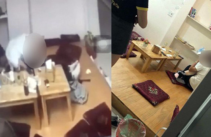 Đoạn video quan hệ trong quán trà sữa thể hiện rõ những hành động thân mật, nhạy cảm và những cảnh “nóng” của đôi nam nữ khiến ai cũng đỏ mặt. Tuy nhiên ngay khi phát hiện ra sự việc 3 nhân viên quán đã yêu cầu đôi nam nữ ra khỏi quán.