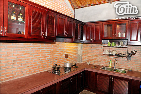 Cận cảnh khu vực bếp trong võ đường Liên Phong của Johny Trí Nguyễn ở TP HCM. Ảnh: Tin.vn.