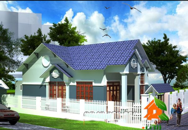 Với chi phí thấp và kiến trúc đẹp, mẫu nhà cấp 4 này chắc chắn sẽ khiến nhiều người cảm thấy hài lòng. Ảnh: 2nhadep.