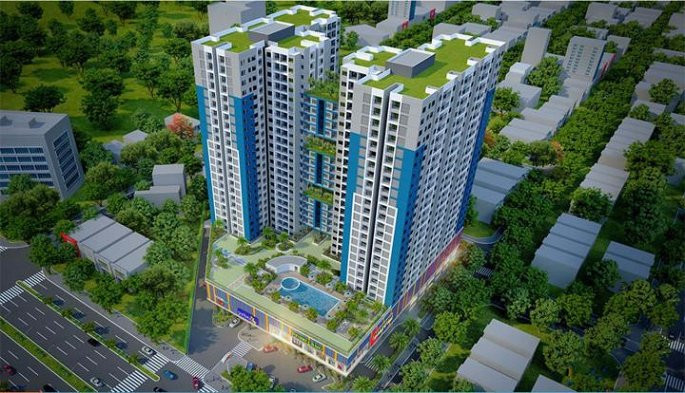 Dự án cầm cố ngân hàng đầu tiên là Khu dân cư cao tầng kết hợp thương mại dịch vụ Saigon Avenue tại lô BC (P.Tam Bình, Q.Thủ Đức) do Công ty TNHH Sản xuất Thương mại Lan Phương làm chủ đầu tư. Ảnh: Bất động sản.