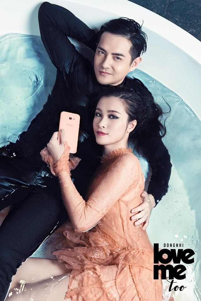 Một chiếc Samsung galaxy A 2017 sắp ra mắt thuộc sở hữu của Đông Nhi. Ảnh: FBNV.