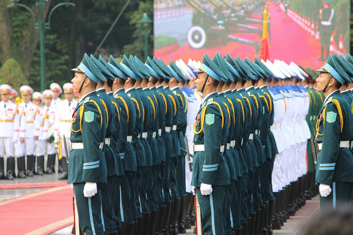 Đội nghi thức đã vào vị trí.
