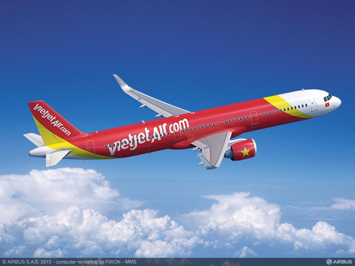 Dịp đầu năm 2018, hãng hàng không Vietjet nâng cấp toàn bộ đơn hàng 42 tàu A320neo hiện tại với Airbus sang loại tàu A321neo lớn và hiện đại hơn. Ảnh: Vietjet.