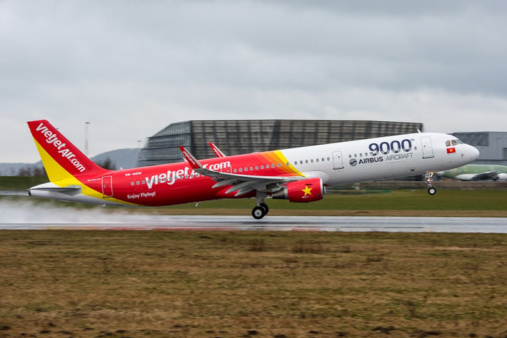 Vì vậy, Vietjet hiện có tổng cộng 73 máy bay A321neo và 11 máy bay A321ceo đang chờ giao. Ảnh: Vietjet.