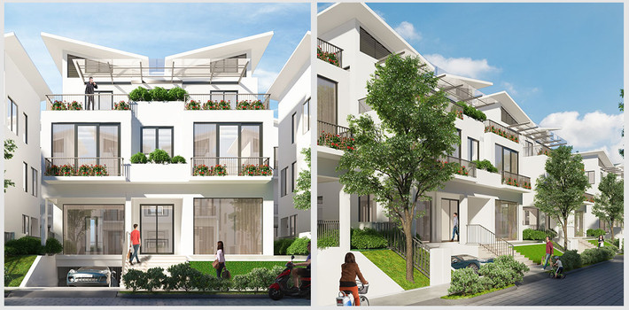 Khu biệt thự Khai Sơn Hill nằm trong dự án Khu chức năng đô thị hai bên tuyến đường từ đê Ngọc Thụy đi khu đô thị mới Thượng Thanh do Công ty Cổ phần Khai Sơn - Chi nhánh Hà Nội, địa chỉ tại số 22 Ngõ Huế (phường Ngô Thì Nhậm, quận Hai Bà Trưng, Hà Nội) là chủ đầu tư. Ảnh: Dragontailseo.