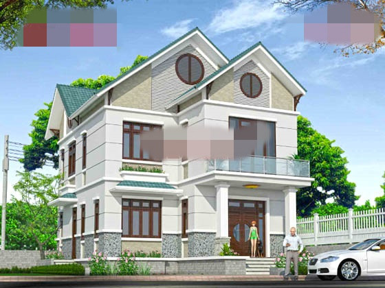 Công trình gây ấn tượng với khối kiến trúc bề thế ngoài mặt tiền. Ảnh: Angcovat.